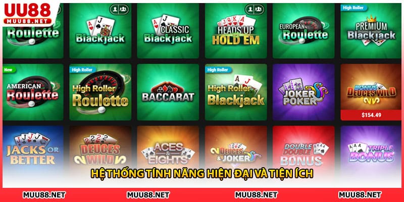 Hệ thống tính năng hiện đại và tiện ích